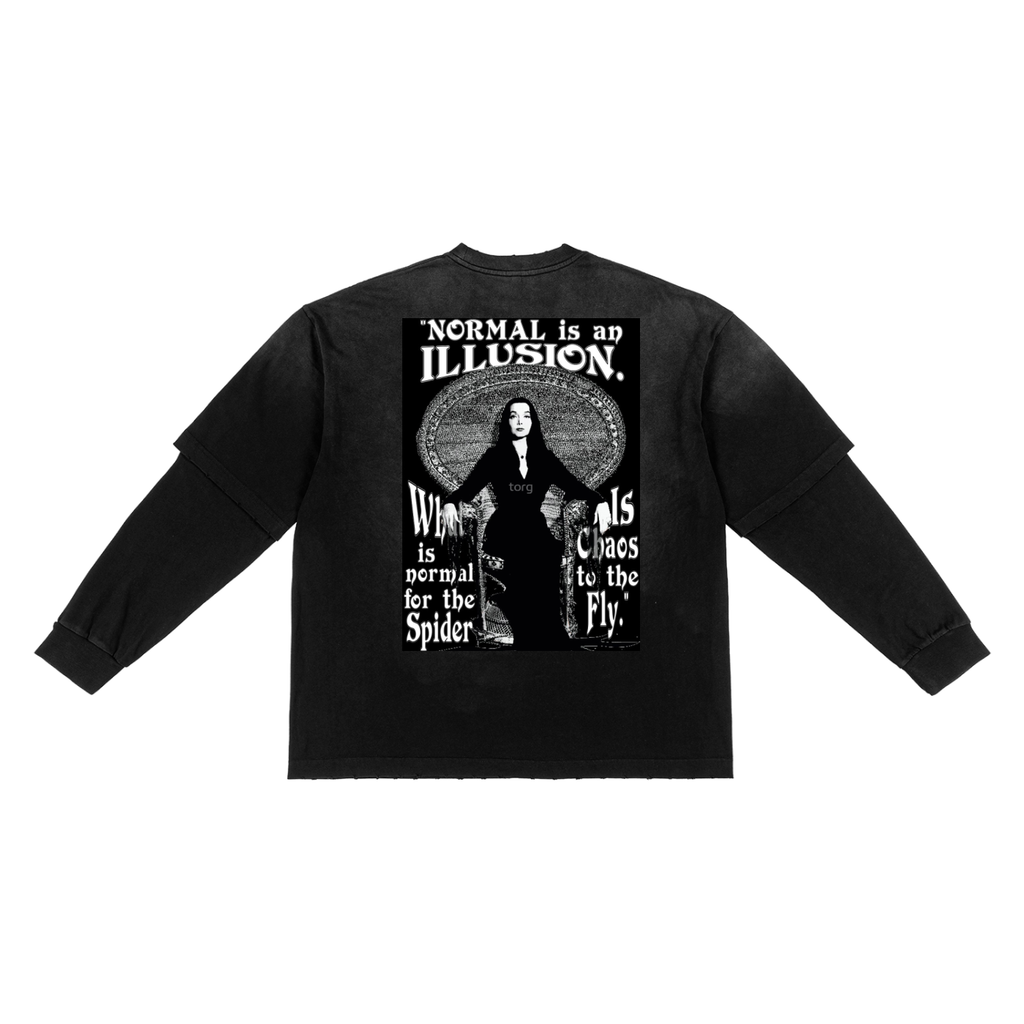 Sunfade Hand-Frayed Faux Two-Piece T-Shirt