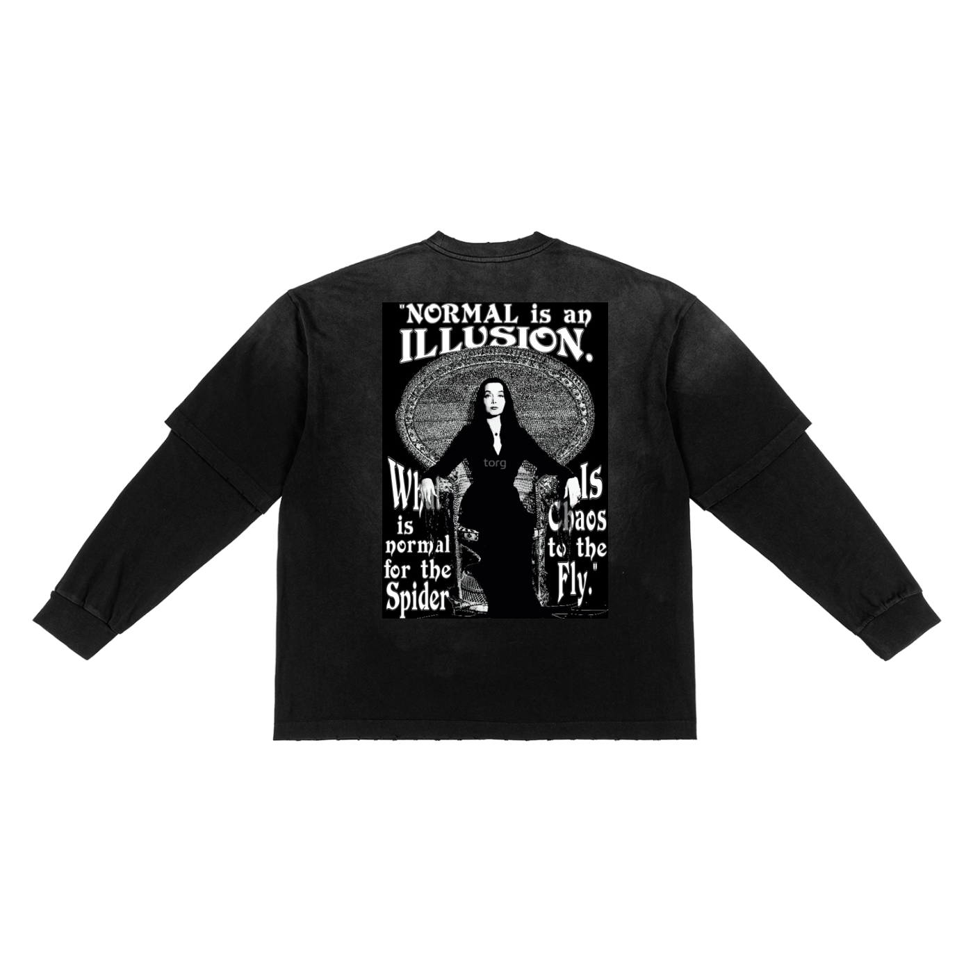 Sunfade Hand-Frayed Faux Two-Piece T-Shirt